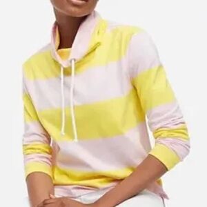 J Crew Factory Striped Funnelneck Top—Size Medium
